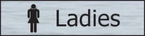 Image of Ladies Sign S/less Steel Effect S/A PVC