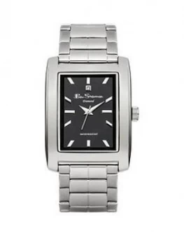 Image of Ben Sherman Black Tank Dial Stainless Steel Bracelet Mens Watch, One Colour, Men