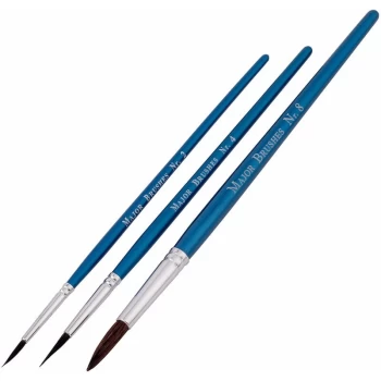 Image of Watercolour Brushes, Sizes 2, 4 and 8, Assorted Pack of 10 - Major Brushes