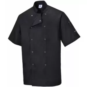 Image of C733 CUMBRIA CHEFS JACKET BLACK S - Black