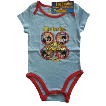 Image of The Beatles - Yellow Submarine Portholes Kids 3-6 Months Babywear - Blue