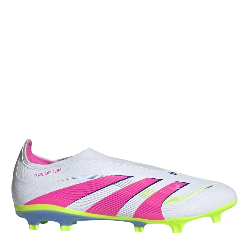 Image of adidas Unisex Adults Firm Ground Football Boots Wht/Pink/Lem unisex 8.5 (42.7)