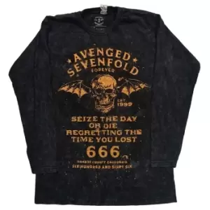 Image of Avenged Sevenfold - Sieze The Day Unisex XXXXX-Large Long Sleeved T-Shirt - Black