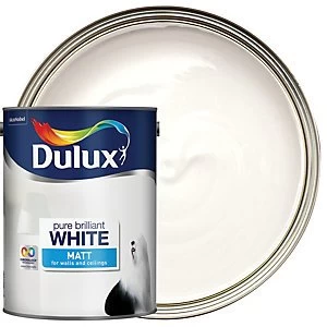 Image of Dulux Pure Brilliant White Matt Emulsion Paint 5L