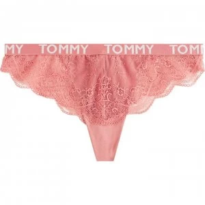 Image of Tommy Bodywear Tommy Lace Brazilian Briefs - Dusty Rose