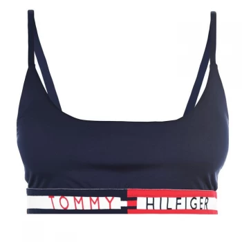 Image of Tommy Bodywear Tommy Hilfiger Band Bikini Top - 416 NAVY BLAZER