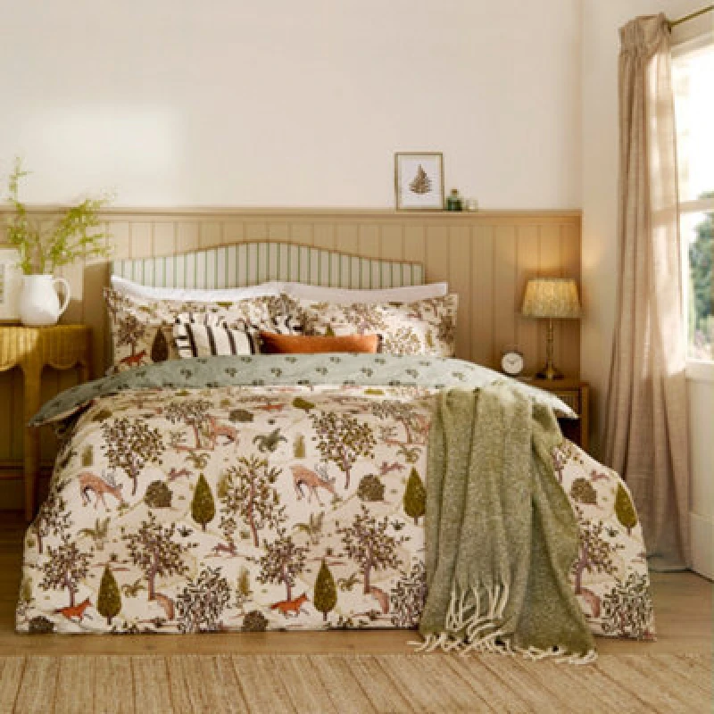 Image of Wylder Fable Printed Reversible Duvet Cover Set