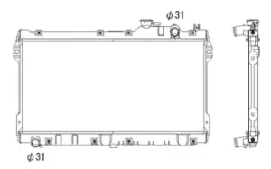 Image of NRF 506522 Engine Cooling Radiator Aluminium Brazed cooling fins