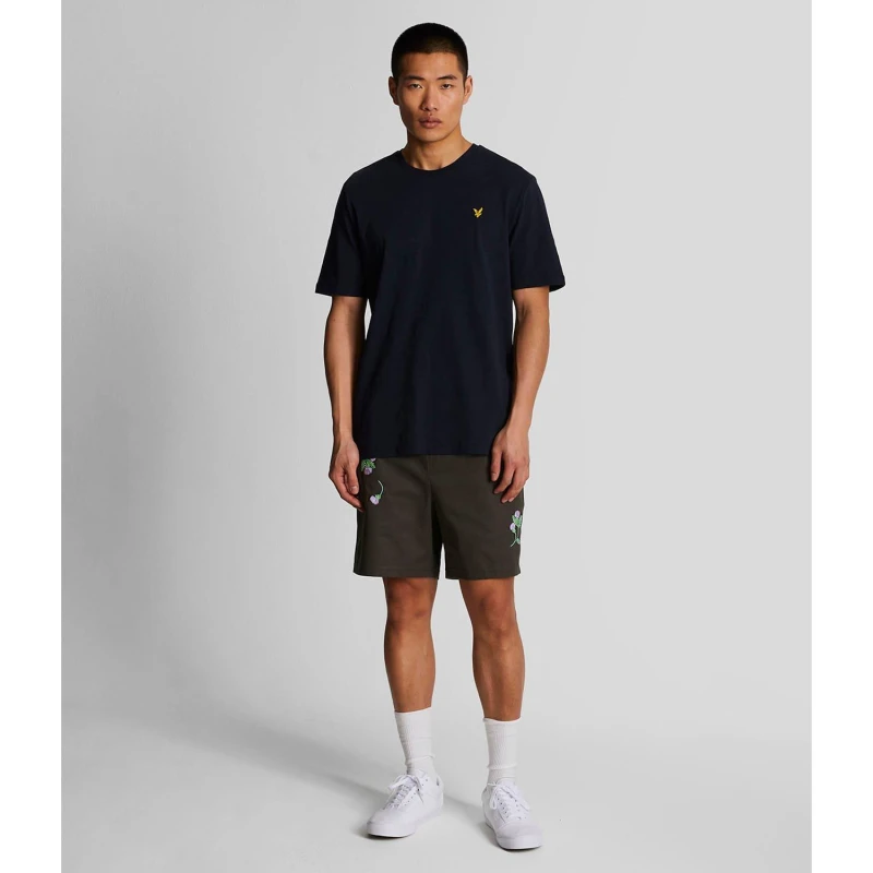 Image of Lyle and Scott Thistle Club Embroidered Shorts Gunmetal male M