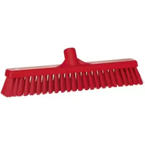 Image of Vikan Broom, width 410 mm, soft/hard, pack of 10, red