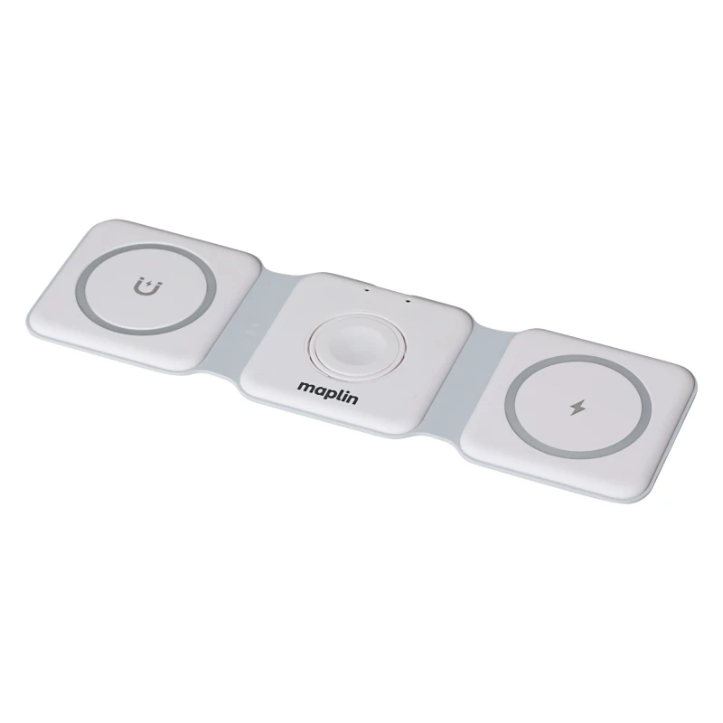 Image of Maplin 3 in 1 Wireless Charging Matt for Phone/ Earbuds/ Watch