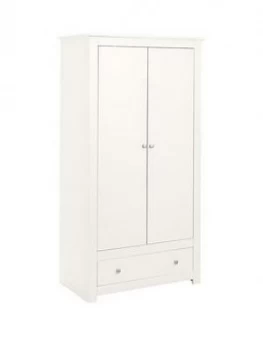 Image of Julian Bowen Radley 2 Door Combination Wardrobe - White