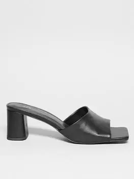 Image of Long Tall Sally Square Mule Heel - Black, Size 9, Women