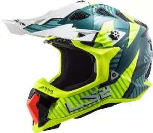 Image of LS2 MX700 Subverter Evo Astro Motocross Helmet, blue-yellow, Size L, blue-yellow, Size L