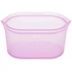 Image of Zip Top Reusable 100% Platinum Silicone Container, Made in the USA - Medium Dish - Lavender