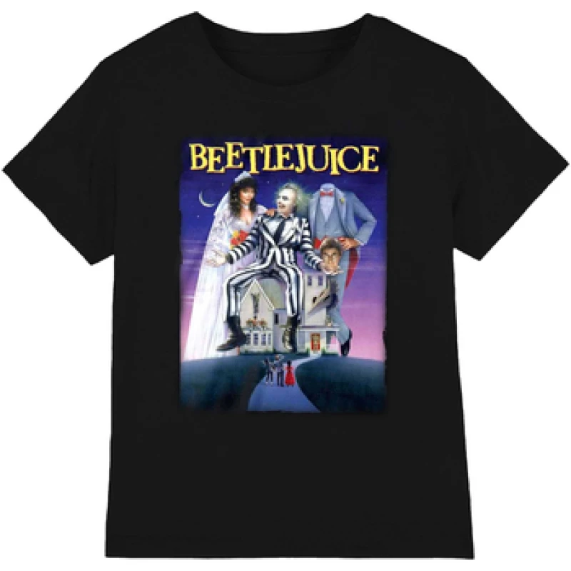 Image of Beetlejuice Beetlejuice Men Logo T-Shirt in Black Size: X-Large Black XL Male 5063107595997