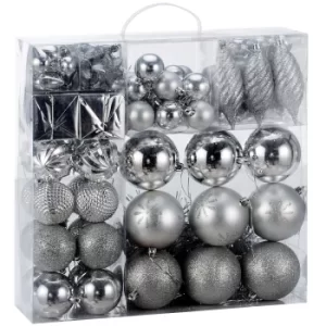 Image of Christmas Baubles 103Pcs Silver