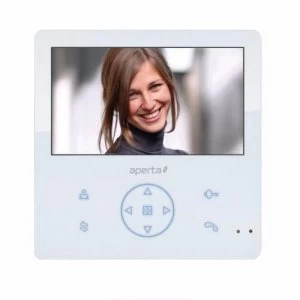 Image of ESP Aperta Colour Video Door Entry Monitor with Record Facility - White