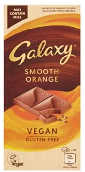 Image of Galaxy Vegan Smooth Orange Bar - 100g x 10