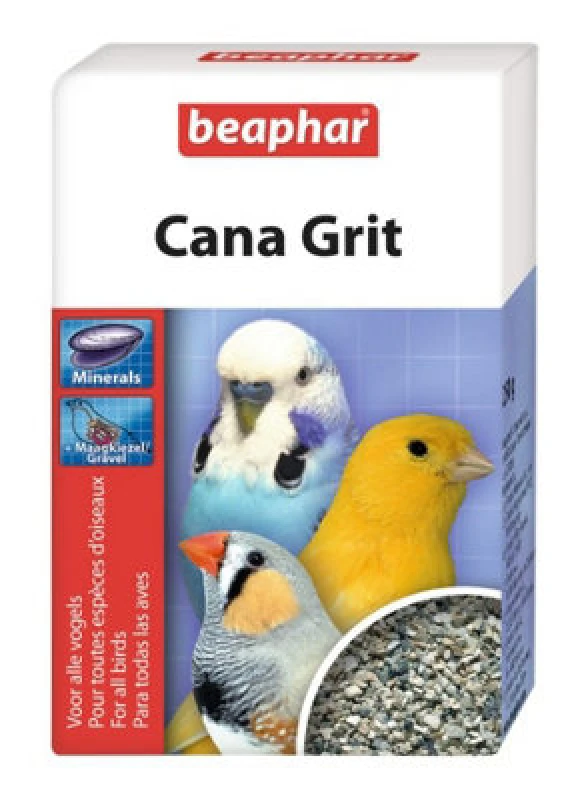 Image of beaphar Cana Grit Shell, Charcoal & Gravel for Birds 225g Grey unisex