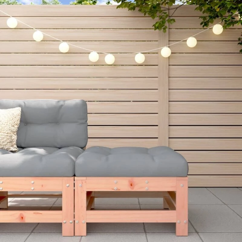 Image of VIDAXL Garden Footstool with Cushion Solid Wood Douglas Vidaxl 8720845802752