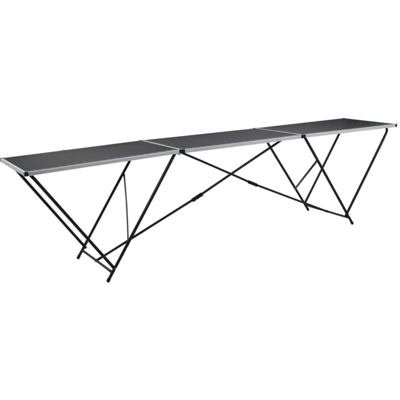Image of Vidaxl Folding Pasting Table Mdf And Aluminium 300X60X78 Cm
