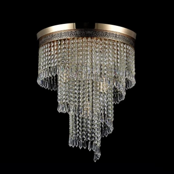 Image of Cascade Chandelier Gold & Crystal, 7 Light, E14