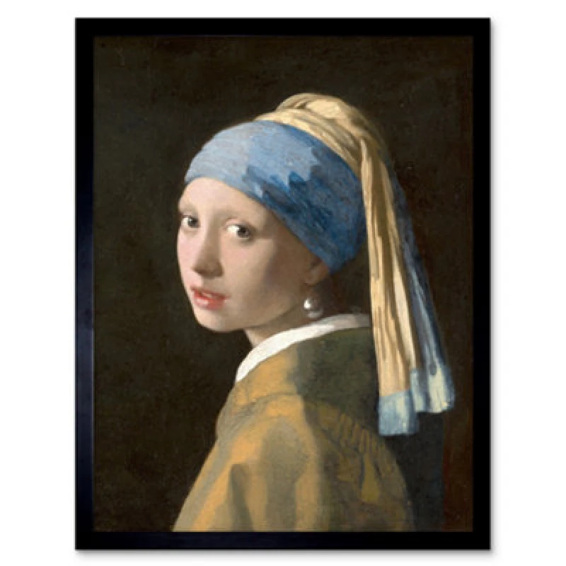 Image of Artery8 Johannes Vermeer Girl Pearl Earring Old Master Framed Wall Art Print