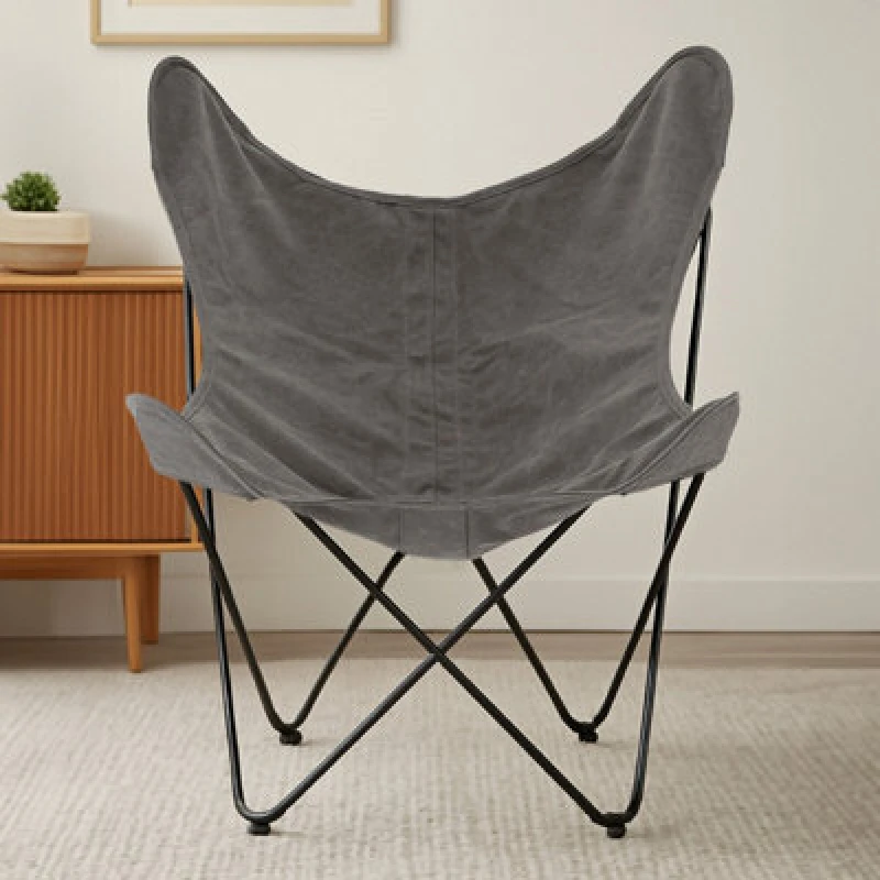 Image of Premier Housewares Papillon Butterfly Chair Grey