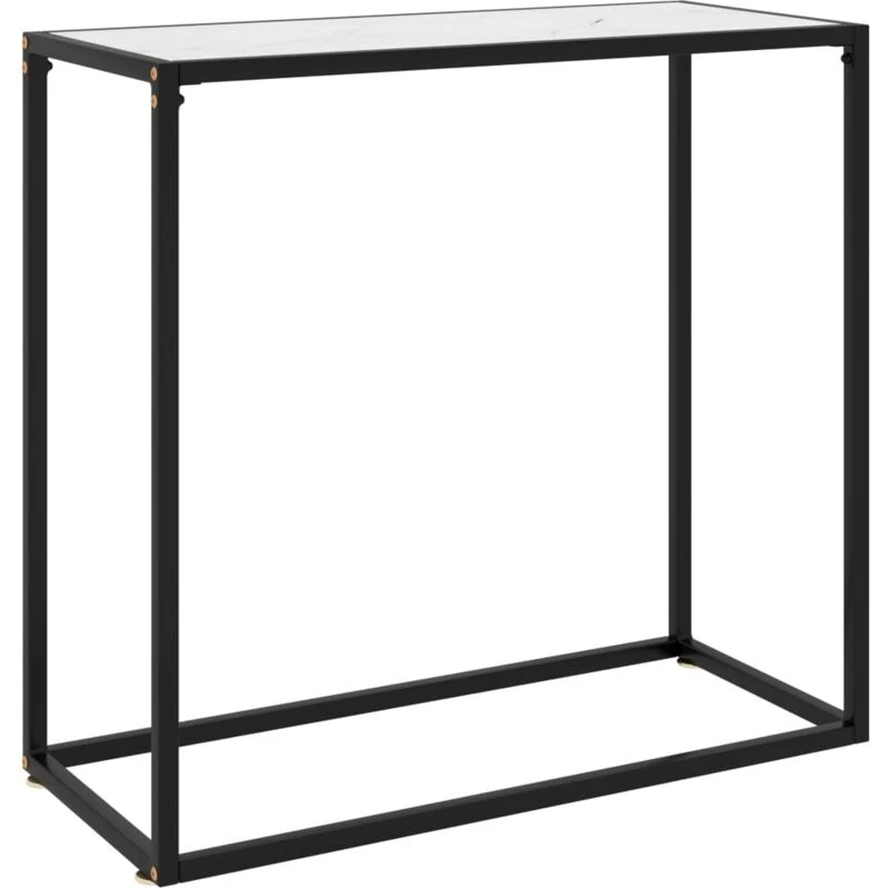 Image of VIDAXL Console Table White 80x35x75cm Tempered Glass vidaXL 8720286057377