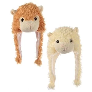 Image of Fun Plush Llama Hat (1 Random Supplied)