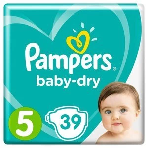 Image of Pampers Baby Dry Size 5 39 Nappies