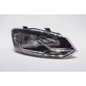 Image of Headlight right Black VW Polo 6R 14-17