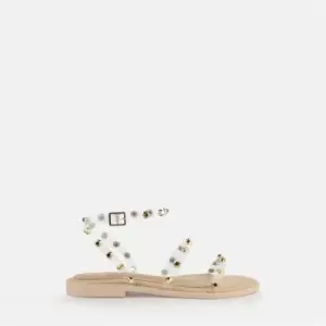 Image of Missguided Dome Stud sandal - Neutral