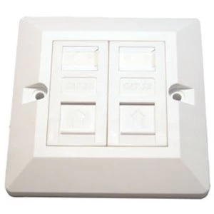 Image of CAT5e Wall Mount Double Faceplate Module Kits