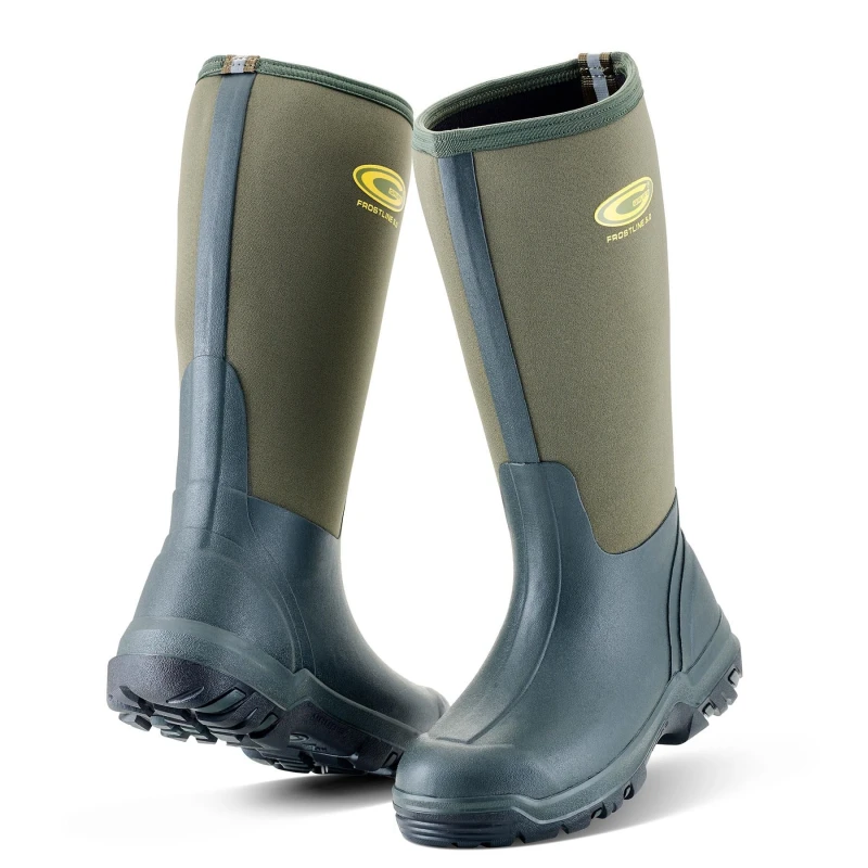 Image of Grubs Boots Frostline 5.0 Classic Insulated Wellington Boots in Green Size: 9 Green Unisex 9