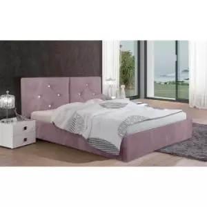 Image of Envisage Trade - Cubana Upholstered Beds - Plush Velvet, Small Double Size Frame, Pink - Pink