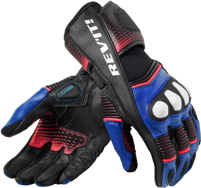 Image of Rev It Xena 4 Ladies Motorcycle Gloves M Black Blue Black Blue