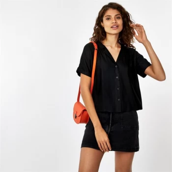 Image of Jack Wills Boxy Revere Shirt - Black