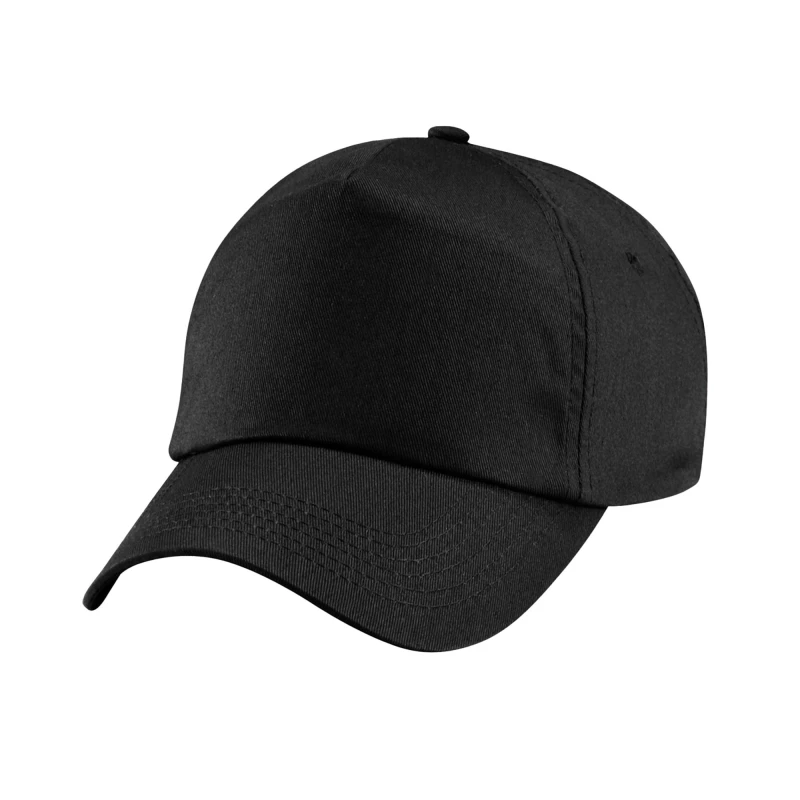 Image of Beechfield Original 5 Panel Cap in Black Unisex One Size