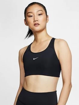 Image of Nike Medium Support Padded Swoosh Bra - Black, Size S, Women
