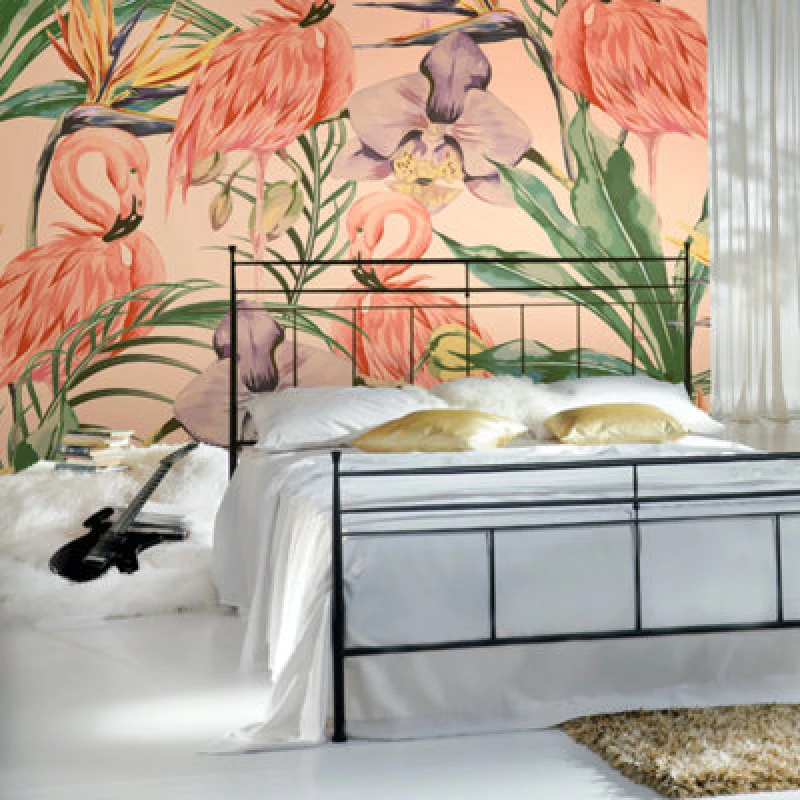 Image of Origin Murals Flamingo Pink Tropical Matt Smooth Paste The Wall Mural 300Cm Wide X 240Cm High