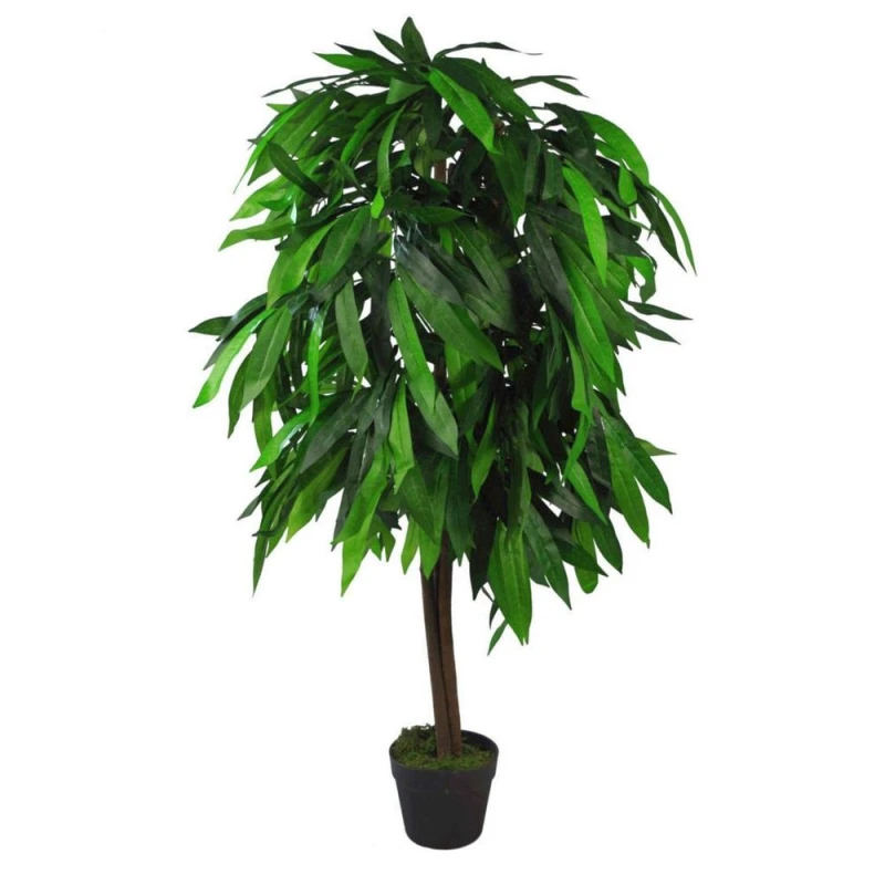 Image of Leaf 120cm Leaf Design UK Artificial Realistic Mango Plant / Tree Green unisex