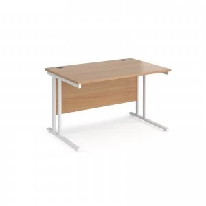Image of Maestro 25 WL Straight Desk 1200mm x 800mm - White Cantilever Frame b