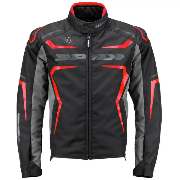 Image of Spidi Race-Evo H2Out Jacket Black Red Size 3XL