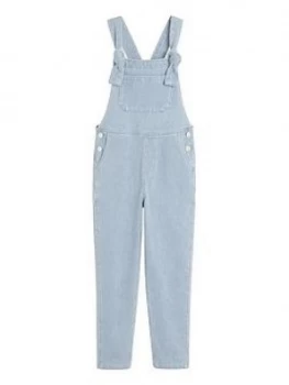 Image of Mango Girls Stripe Dungarees - Stripe