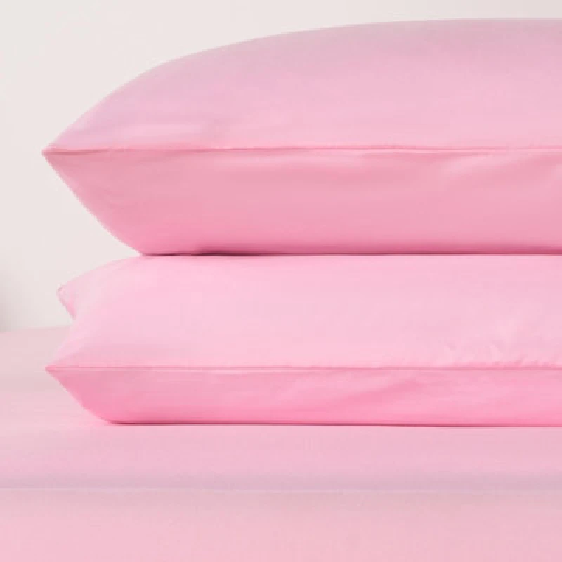 Image of OHS OHS 2 Pack Soft Microfibre Wrinkle Resistant Housewife Pillowcases in Pink Size: Standard Pillow Case Pink Standard Pillow Case Unisex 502743419