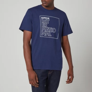 Image of Barbour International Mens Outline T-Shirt - Regal Blue - S
