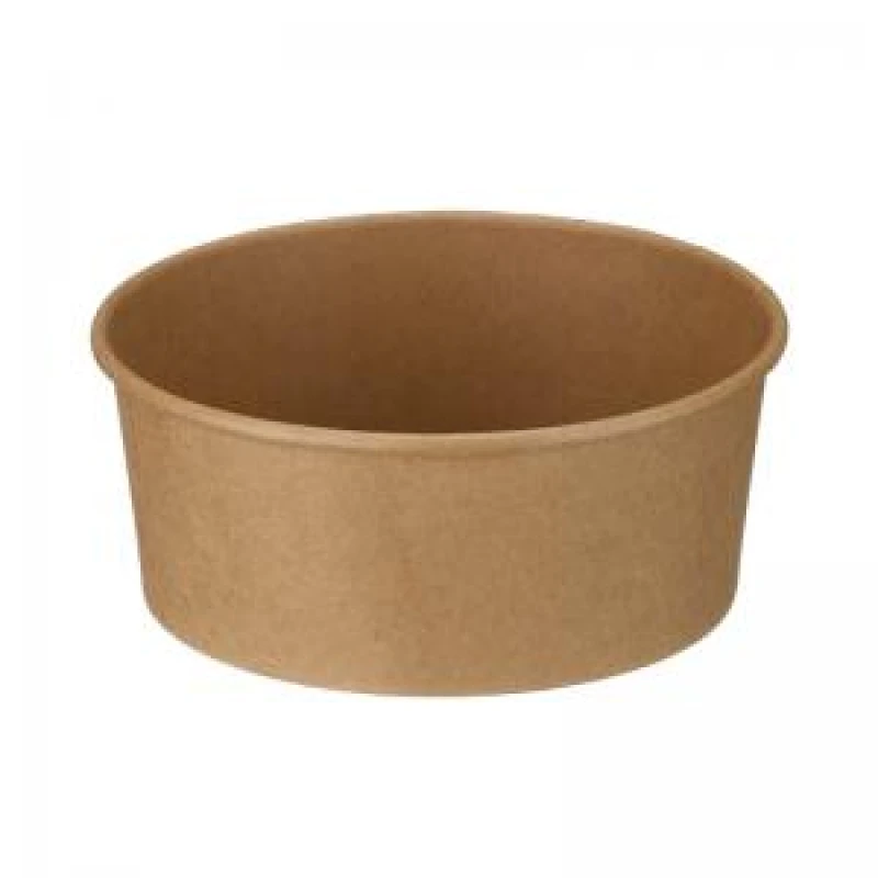 Image of Go-Pak Round Kraft Bowl PE Lined 750ml Kraft (300 Pack) D48001