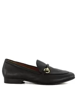Image of Dune London Dune Grandeur Leather Snaffle Front Loafers - Black, Size 7, Women